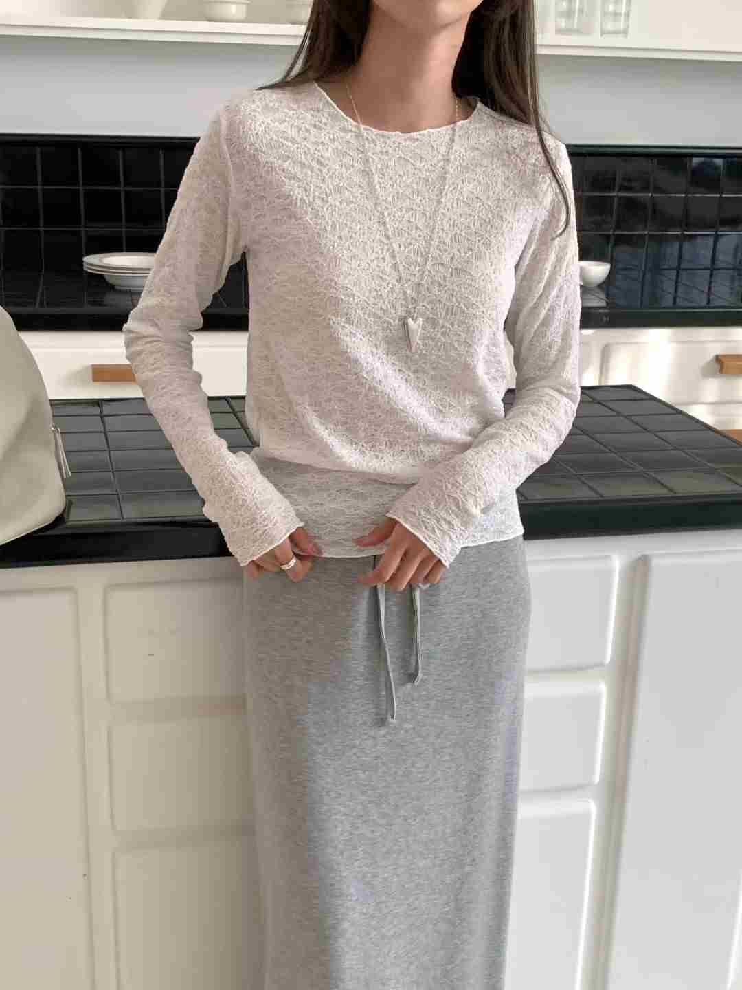 THE ZOA韓國直郵女士新品休閑時尚職業人氣推薦長袖T恤花朵THE ZOA長袖T恤