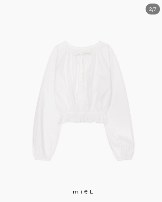 MIELLE-미엘르-OT東大門直郵女裝新款真品時尚襯衫蕾絲衫MIELLE-미엘르-OT襯衫/蕾絲衫