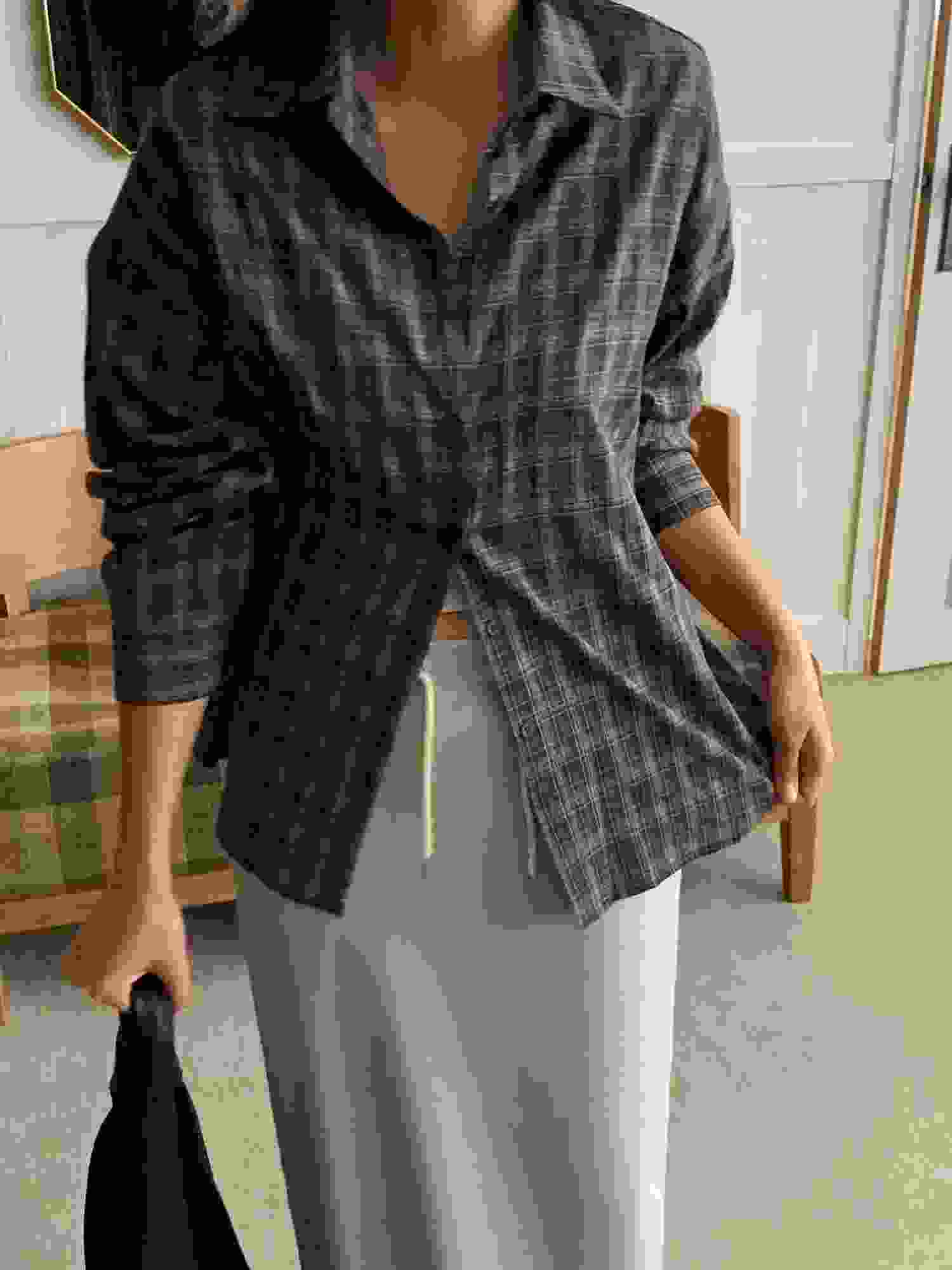 SATURDAY韓國代購女士新品時尚休閑真品人氣推薦襯衫蕾絲衫SATURDAY襯衫/蕾絲衫