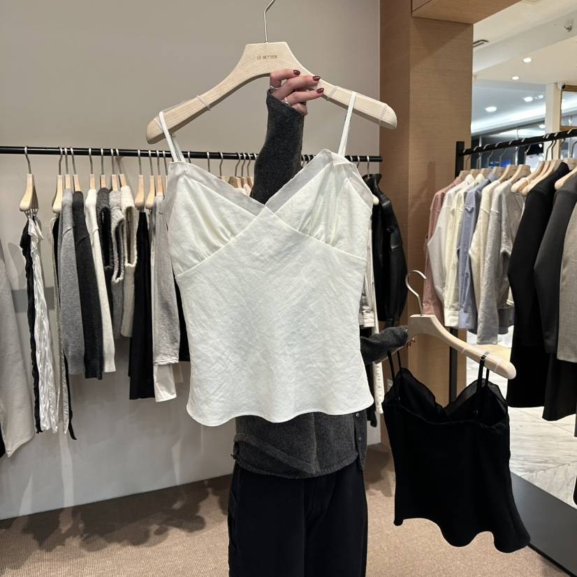 LE BUTTER東大門直郵女士新品休閑26春季吊帶背心荷葉邊LE BUTTER吊帶/背心
