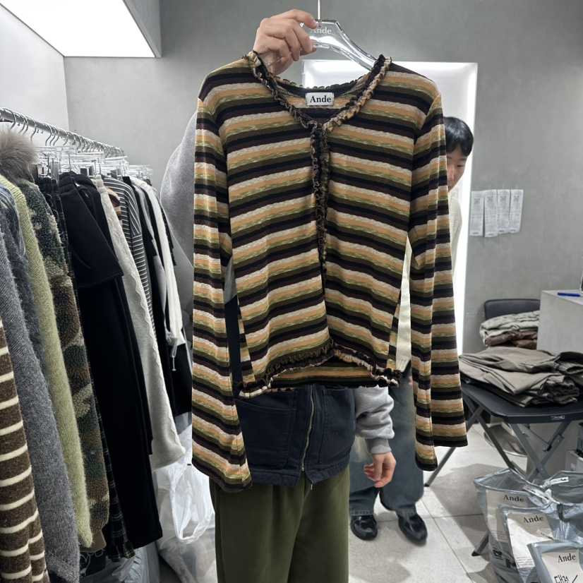 ANDE韓國代購女士新品休閑人氣職業時尚26春季針織衫開衫Ande針織衫