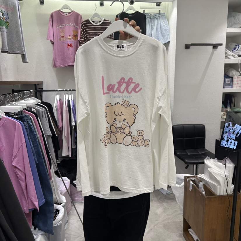 EVE東大門直郵女士新款休閑26春季人氣熱賣時尚職業長袖T恤EVE長袖T恤