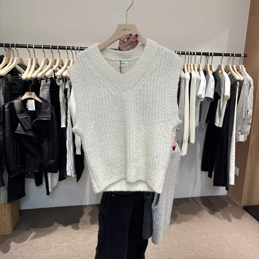 LE BUTTER東大門直郵女裝新款時尚26春季針織衫羊駝毛V領LE BUTTER針織衫