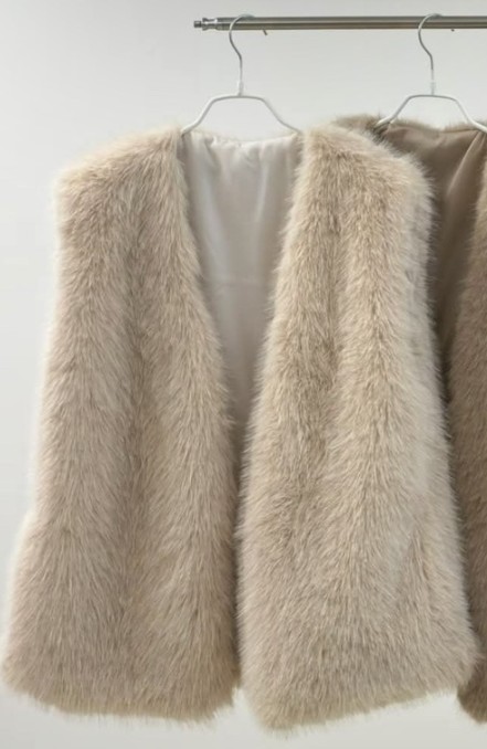 SANS東大門實拍女裝新品職業休閑26春季時尚人氣馬甲毛皮SANS馬甲