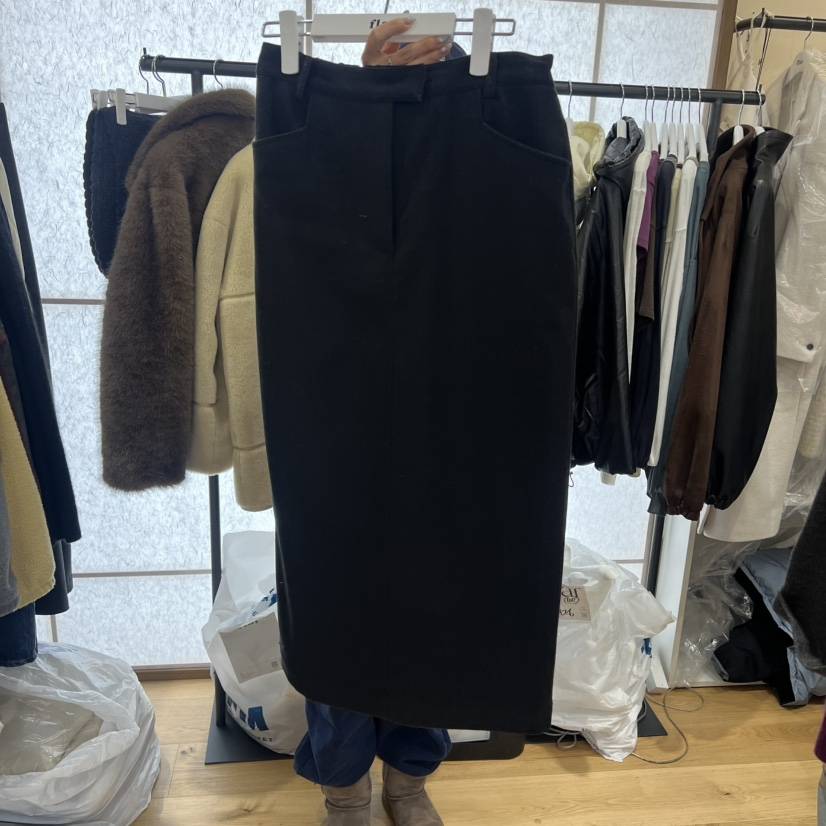 FLAT東大門代購女士新品人氣推薦休閑26春季半身裙中短裙羊毛FLAT半身裙/中短裙