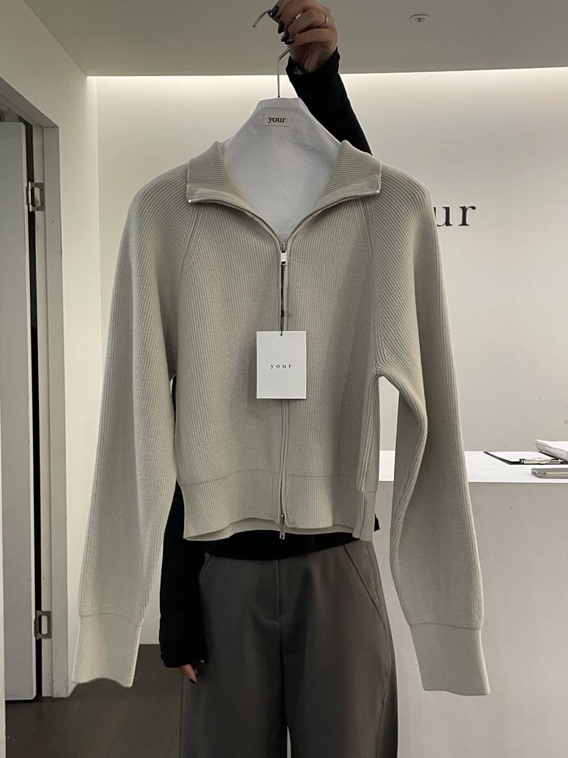 YOUR-P東大門代購女裝新款職業26春季時尚人氣針織衫拉鏈YOUR-P針織衫