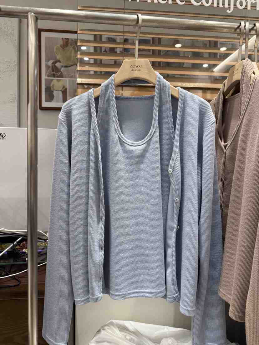 DE GO YOU韓國代購女裝新品休閑職業熱賣人氣針織衫開衫DE GO YOU針織衫