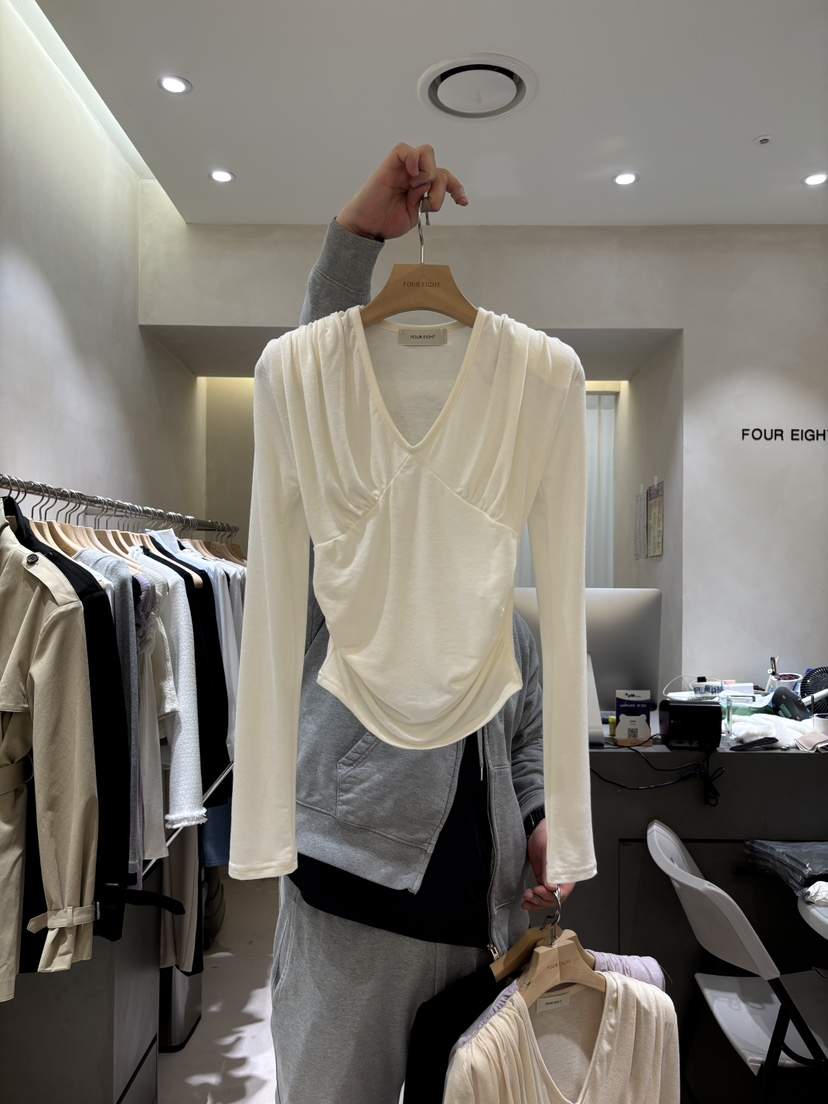 FOUREIGHT東大門代購女士新品推薦26春季職業熱賣長袖T恤FOUR EIGHT長袖T恤