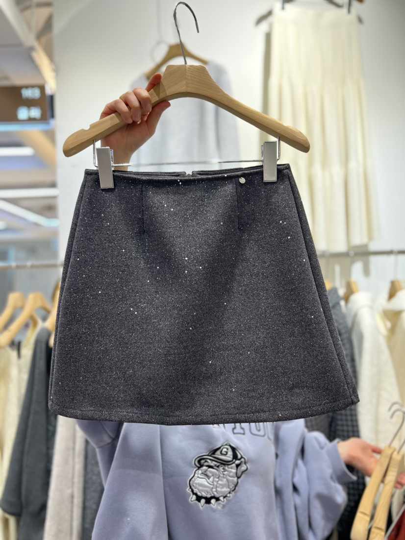 OLA韓國直郵女士新品職業26春季時尚休閑熱賣短裙珍珠迷你mellor/OLA短裙