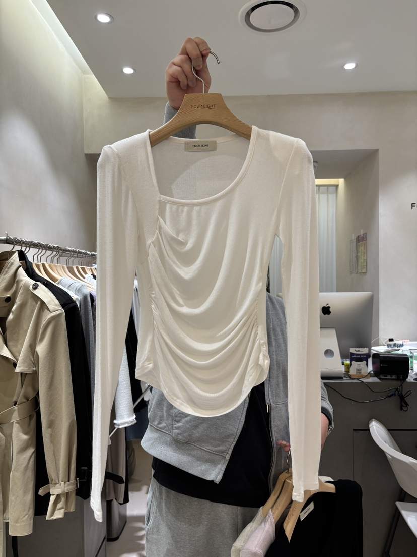 FOUREIGHT韓國代購女裝新款人氣熱賣時尚休閑26春季長袖T恤FOUR EIGHT長袖T恤