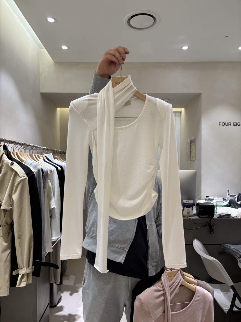 FOUREIGHT東大門直郵女士新品職業26春季推薦長袖T恤圍巾FOUR EIGHT長袖T恤