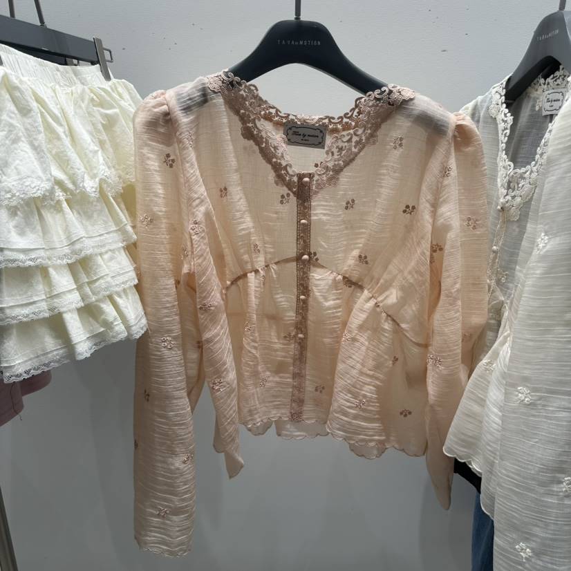 TARABY MOTION東大門代購女裝新款26春季休閑襯衫蕾絲衫TARABY MOTION襯衫/蕾絲衫