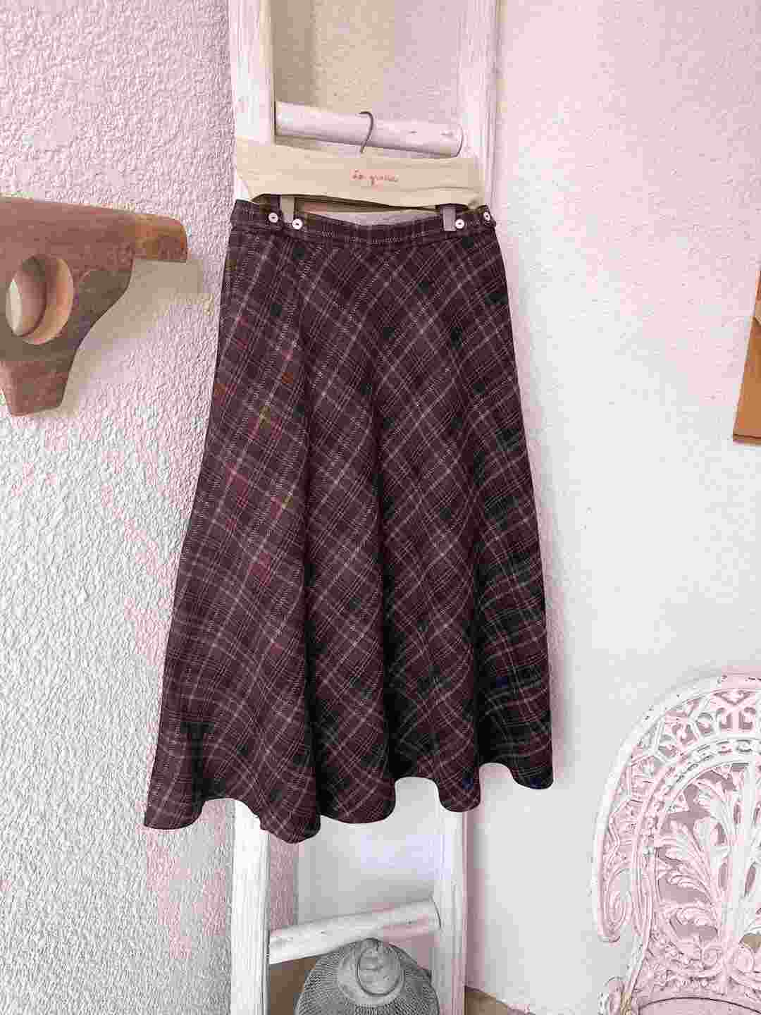 LAGRASS韓國直郵女裝新款推薦熱賣人氣職業26春夏長裙格子LAGRASS長裙