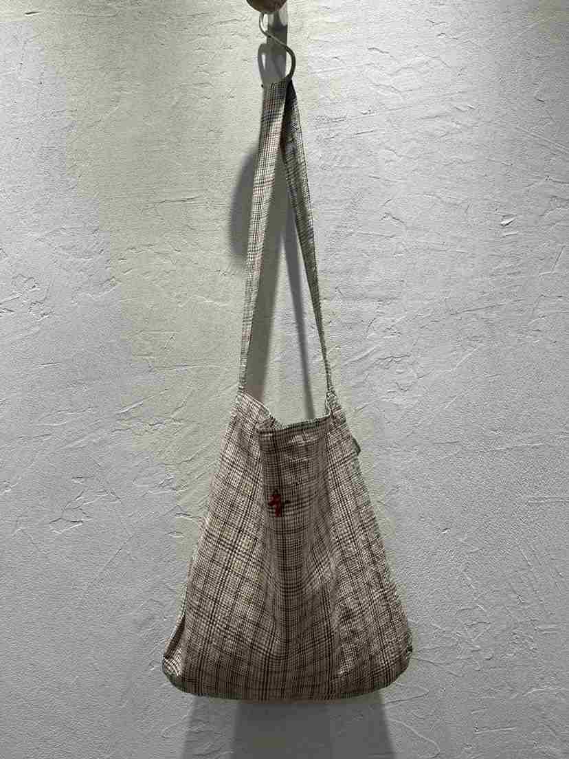 AT NOTE東大門代購女士新款人氣單肩斜跨包刺繡格紋亞麻AT NOTE單肩/斜跨包