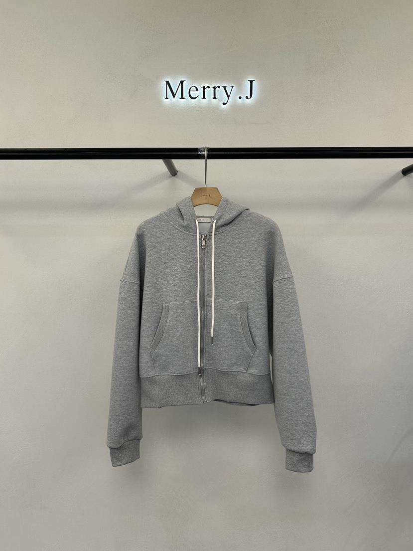 MERRY-J韓國代購女裝新款時尚推薦26春夏夾克連帽拉鏈衫MERRY-J夾克
