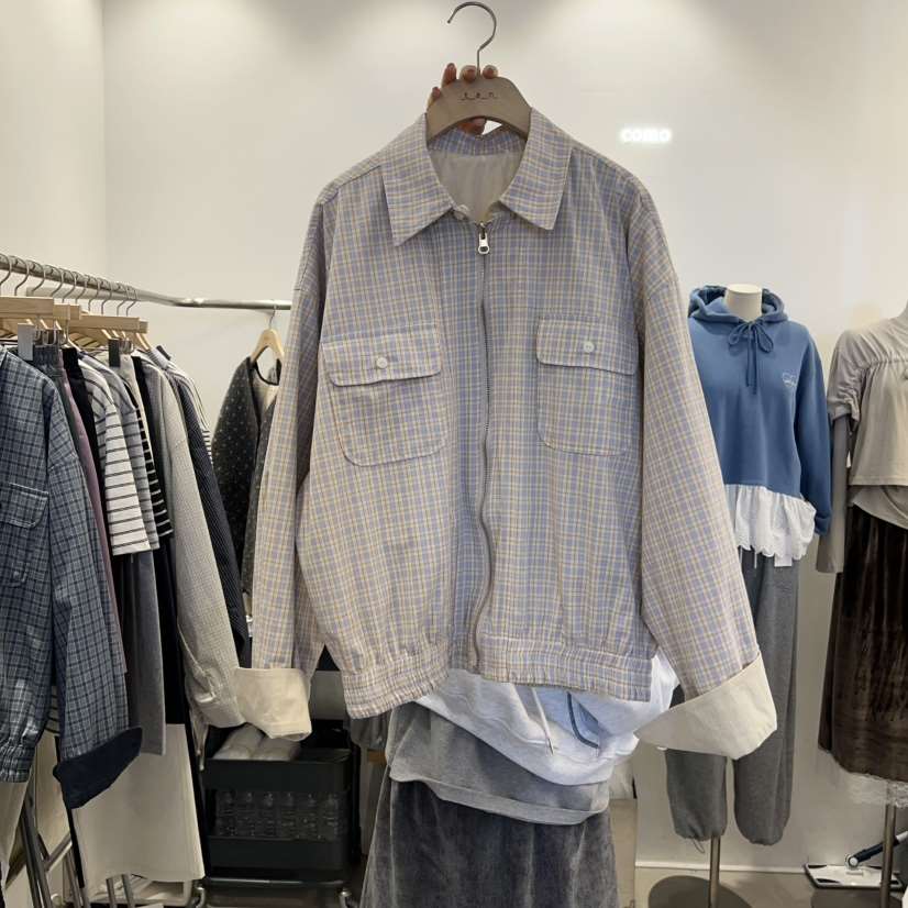 TAN&amp;COMO韓國直郵女裝新款時尚職業熱賣人氣夾克兩面穿tan-COMO夾克