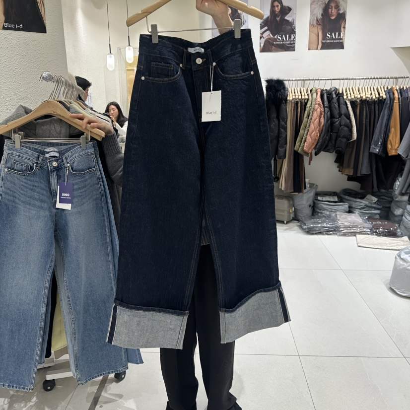 BLUEI-D/N SHARP韓國代購女士新品人氣職業休閑牛仔褲Blue i-d/N SHARP牛仔褲