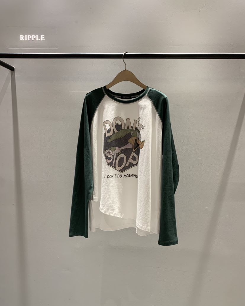 RIPPLE-P東大門代購女士新款推薦真品休閑時尚26春夏長袖T恤RIPPLE-P長袖T恤