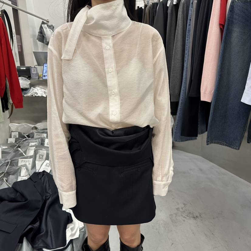 PAVEL韓國直郵女士新款熱賣26春夏休閑職業真品襯衫蕾絲衫PAVEL襯衫/蕾絲衫