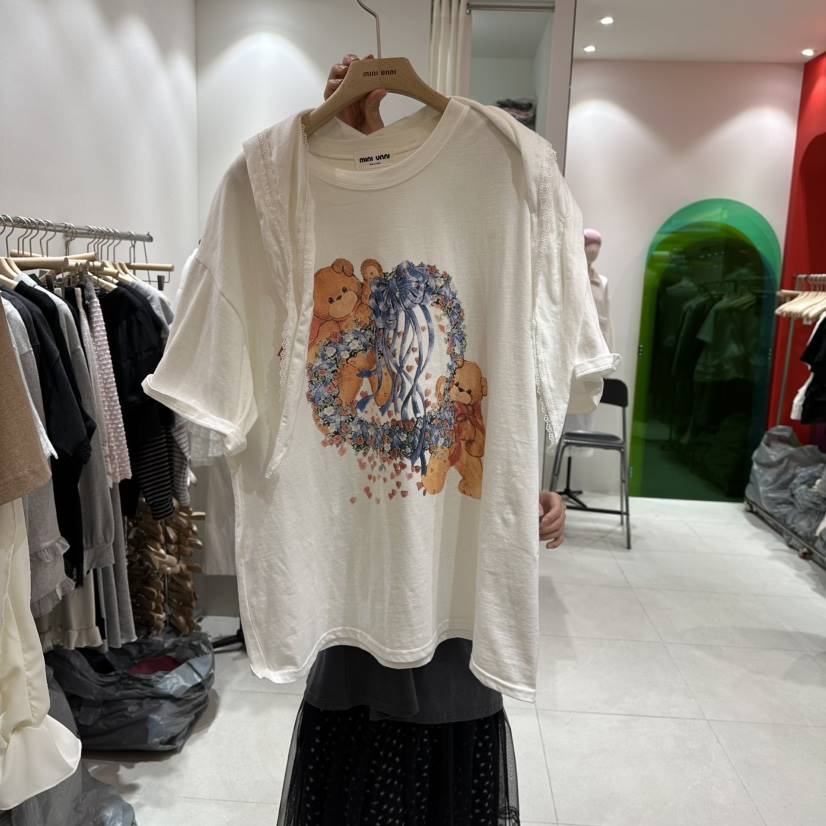 MINI UNNI韓國代購女士新款推薦人氣真品時尚熱賣T恤圍巾MINI UNNIT恤