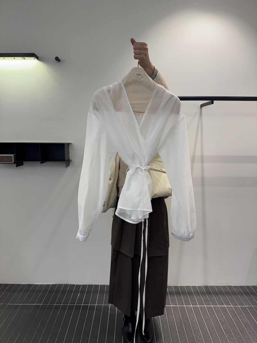 FIND-P東大門實拍女士新款時尚職業熱賣休閑襯衫蕾絲衫透明FIND-P襯衫/蕾絲衫