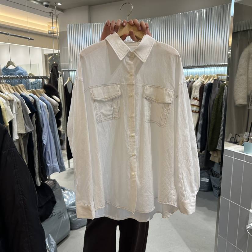 ALEGRE韓國代購女裝新款26春夏熱賣職業休閑人氣襯衫蕾絲衫ALEGRE襯衫/蕾絲衫