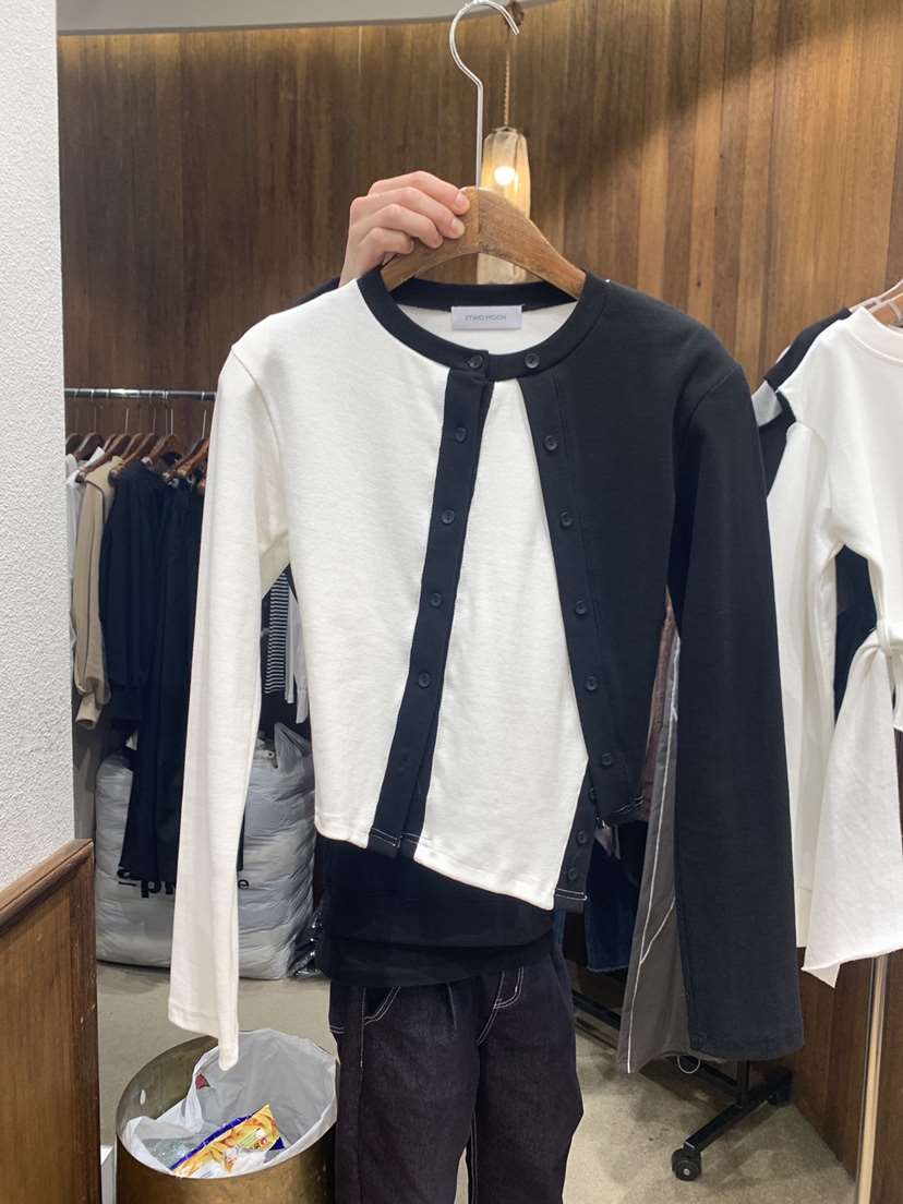 2TWO MOON東大門代購女裝新款時尚休閑26春夏推薦長袖T恤2TWO MOON長袖T恤