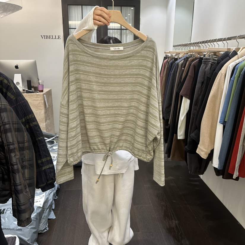 VIBELLE東大門實拍女士新品人氣真品時尚職業熱賣長袖T恤VIBELLE長袖T恤
