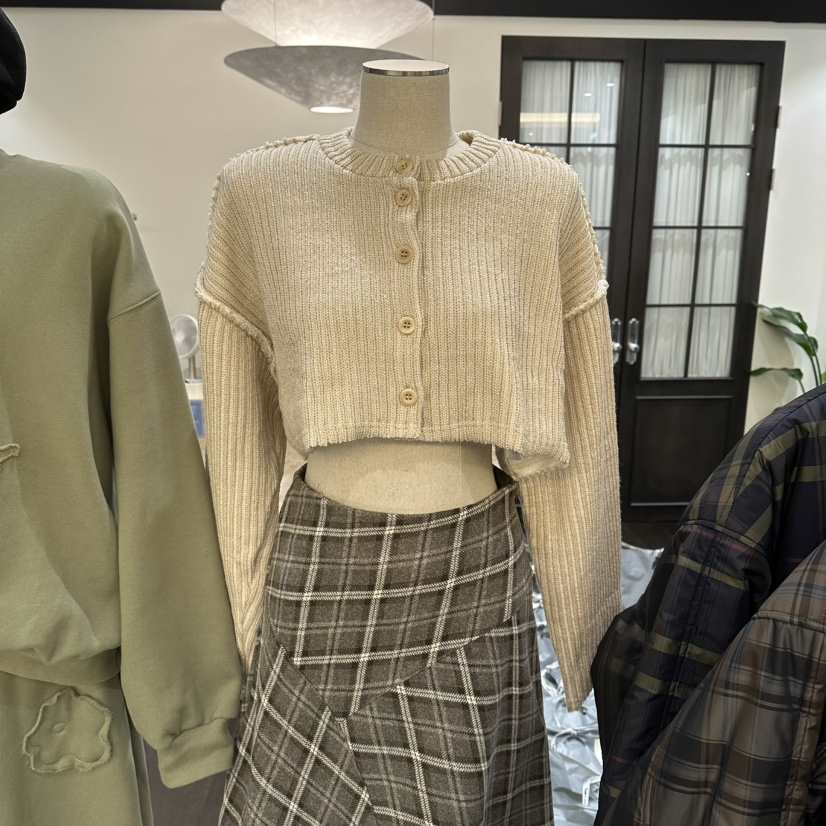 VIBELLE東大門實拍女裝新款26春夏熱賣人氣休閑針織衫開衫VIBELLE針織衫