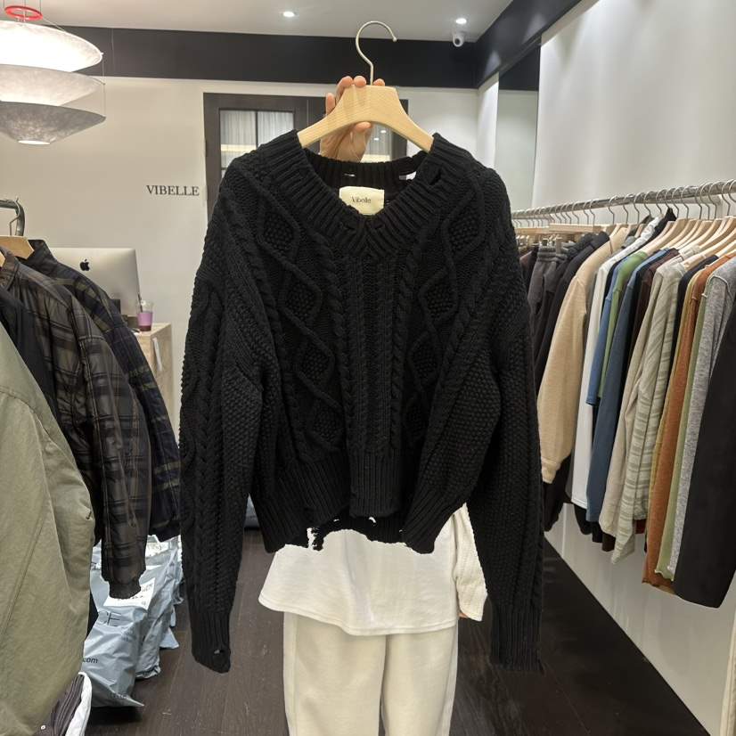 VIBELLE韓國代購女裝新款推薦休閑熱賣26春夏真品時尚毛衣VIBELLE毛衣