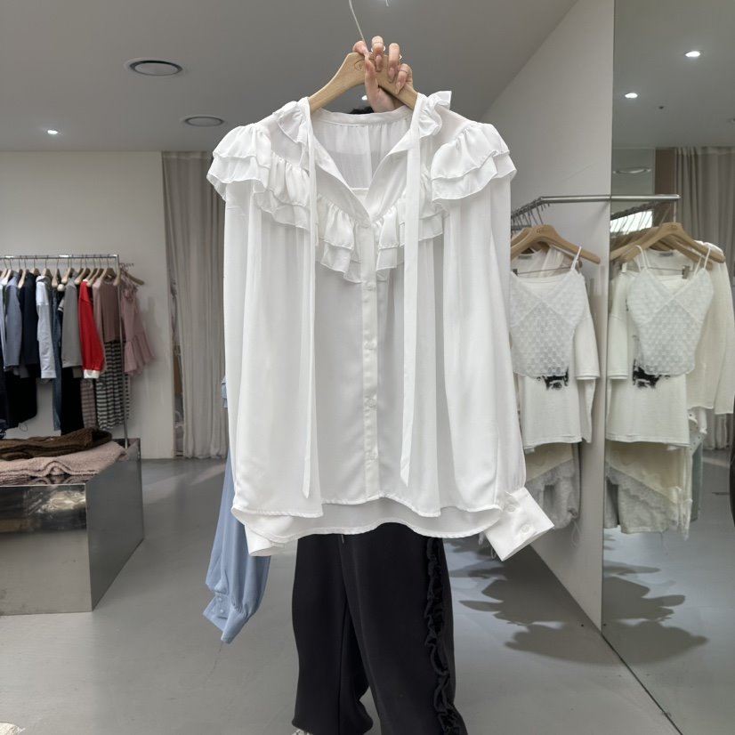 VAULT韓國直郵女裝新品時尚人氣推薦26春夏休閑襯衫蕾絲衫VAULT襯衫/蕾絲衫