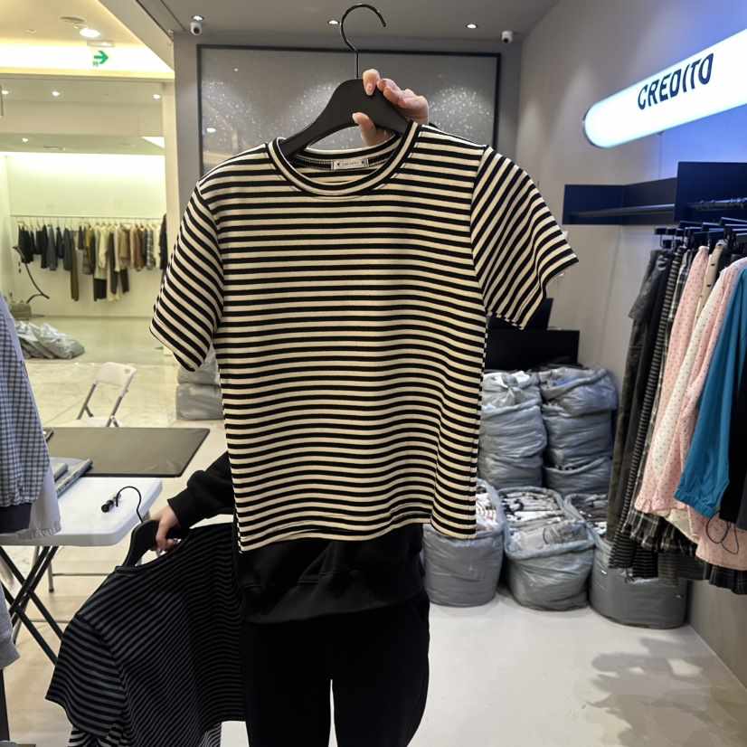 CREDITO東大門代購女士新品熱賣推薦職業休閑時尚26春夏T恤CREDITOT恤