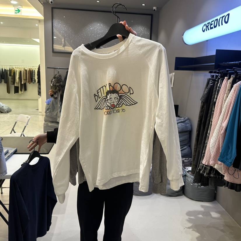 CREDITO東大門實拍女裝新品休閑熱賣職業人氣真品長袖T恤CREDITO長袖T恤