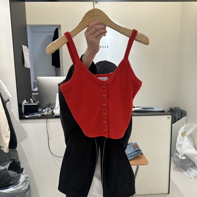BEENS東大門代購女裝新款真品熱賣時尚推薦休閑26春夏吊帶背心BEENS吊帶/背心