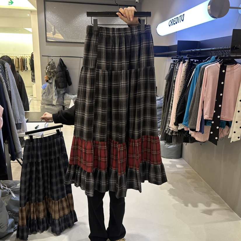 CREDITO韓國代購女士新品時尚休閑推薦真品職業熱賣人氣長裙CREDITO長裙