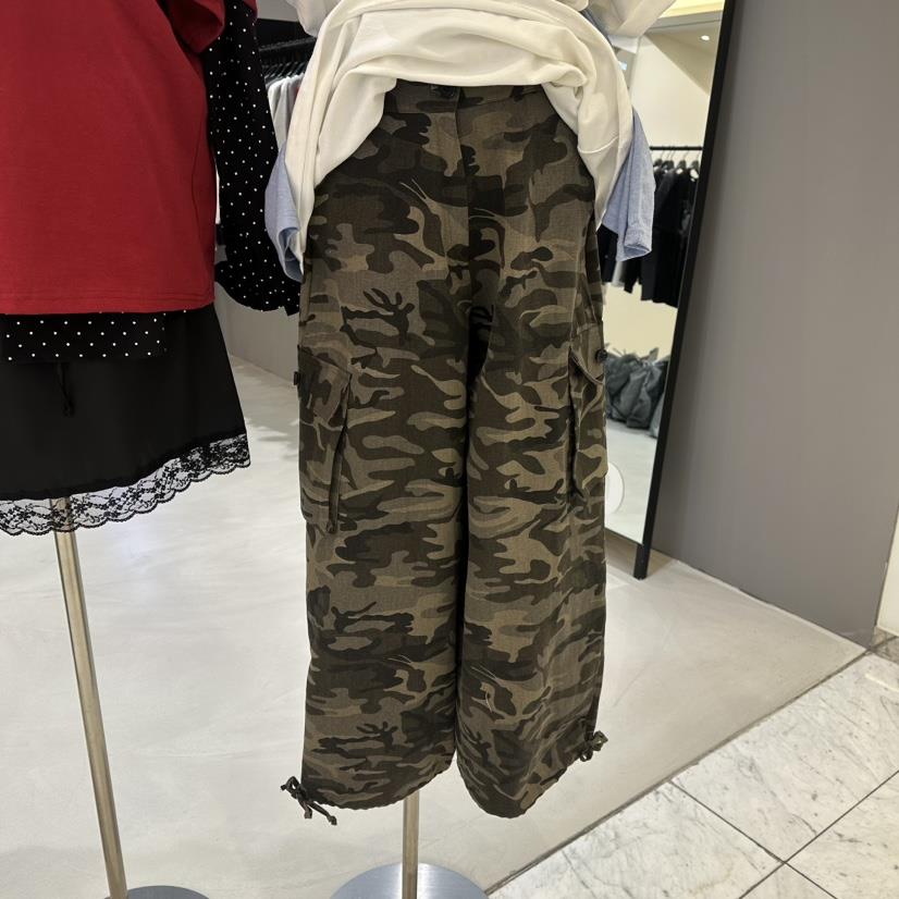 CREDITO韓國直郵女裝新品時尚休閑真品推薦熱賣休閑褲迷彩CREDITO休閑褲