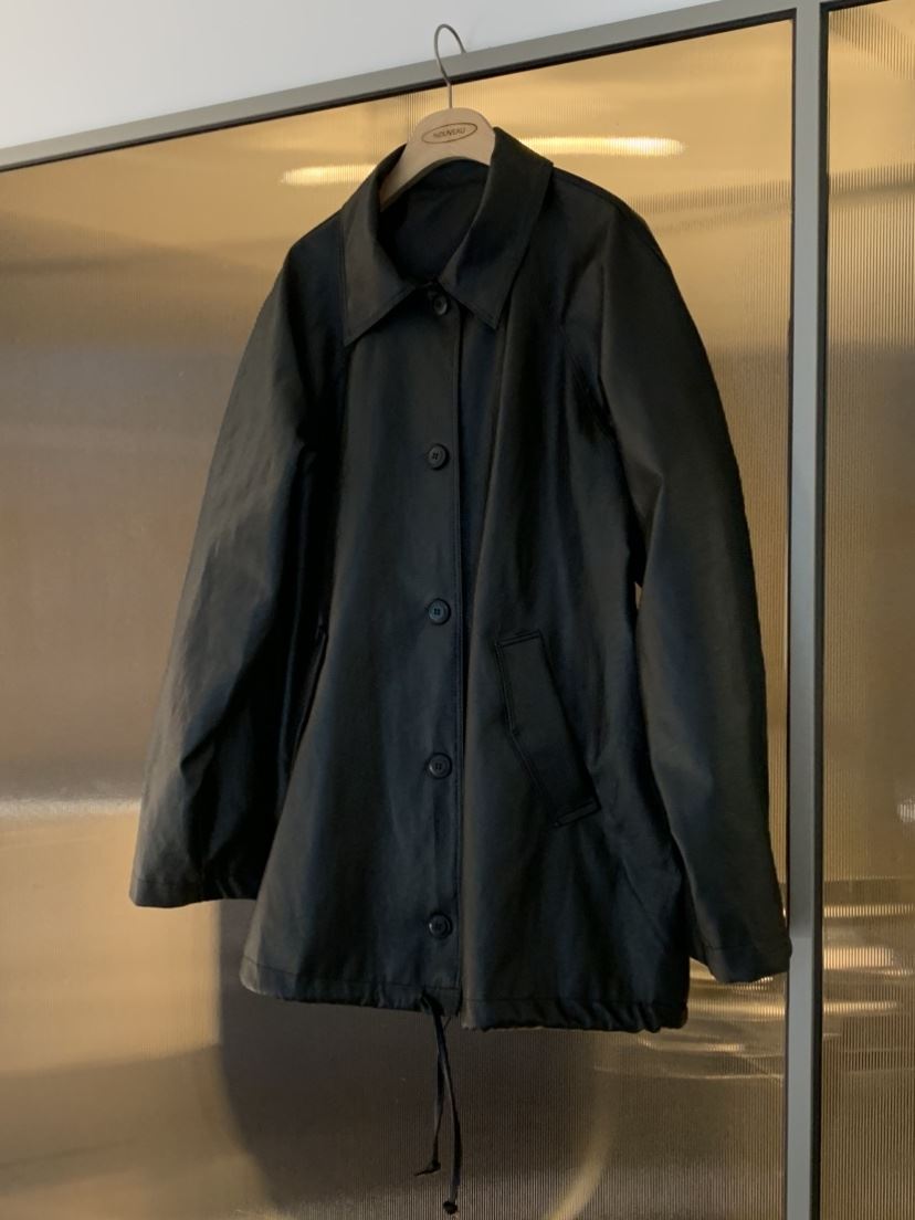 NOUVEAU韓國代購女裝新品熱賣時尚真品人氣中長款大衣皮革NOUVEAU中長款大衣