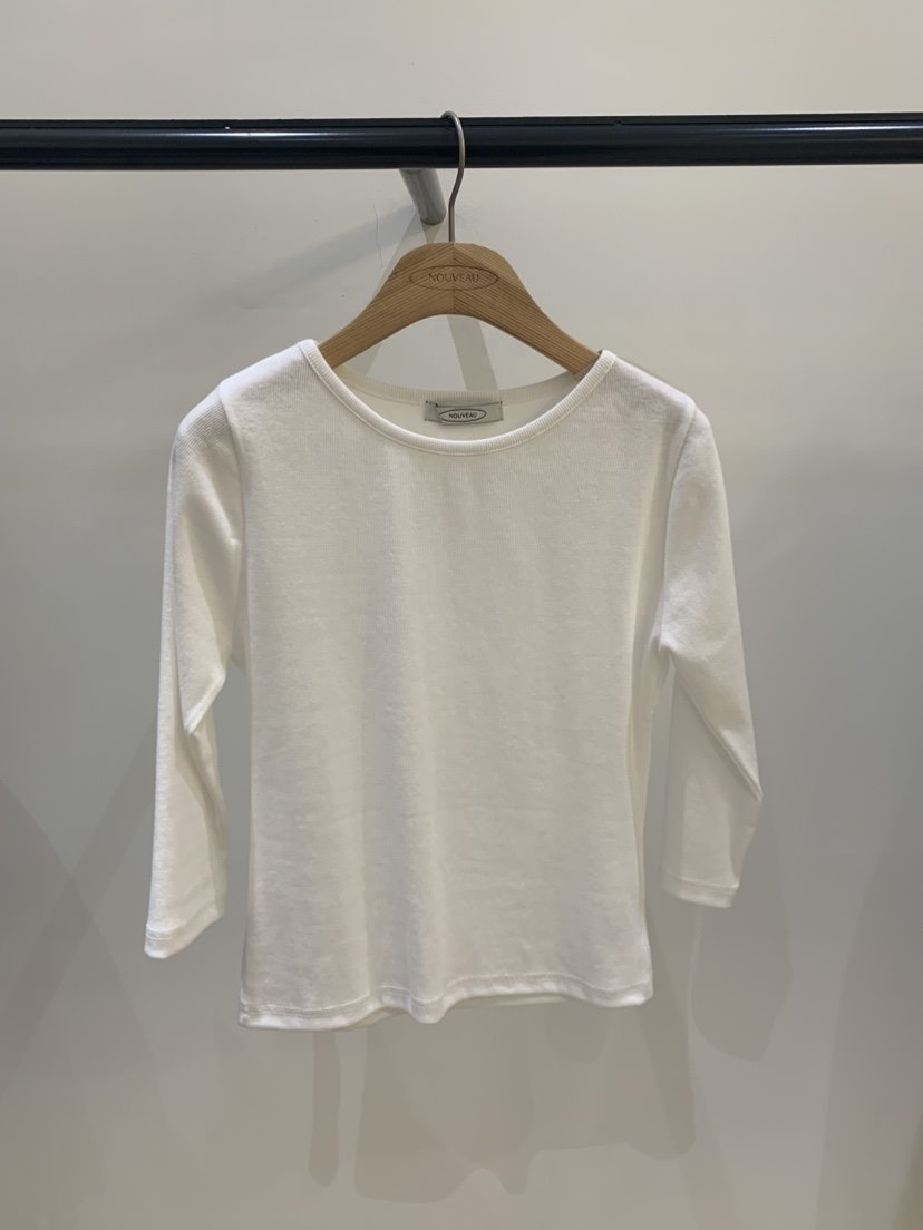 NOUVEAU東大門直郵女士新款時尚人氣真品休閑T恤船領羅紋NOUVEAUT恤
