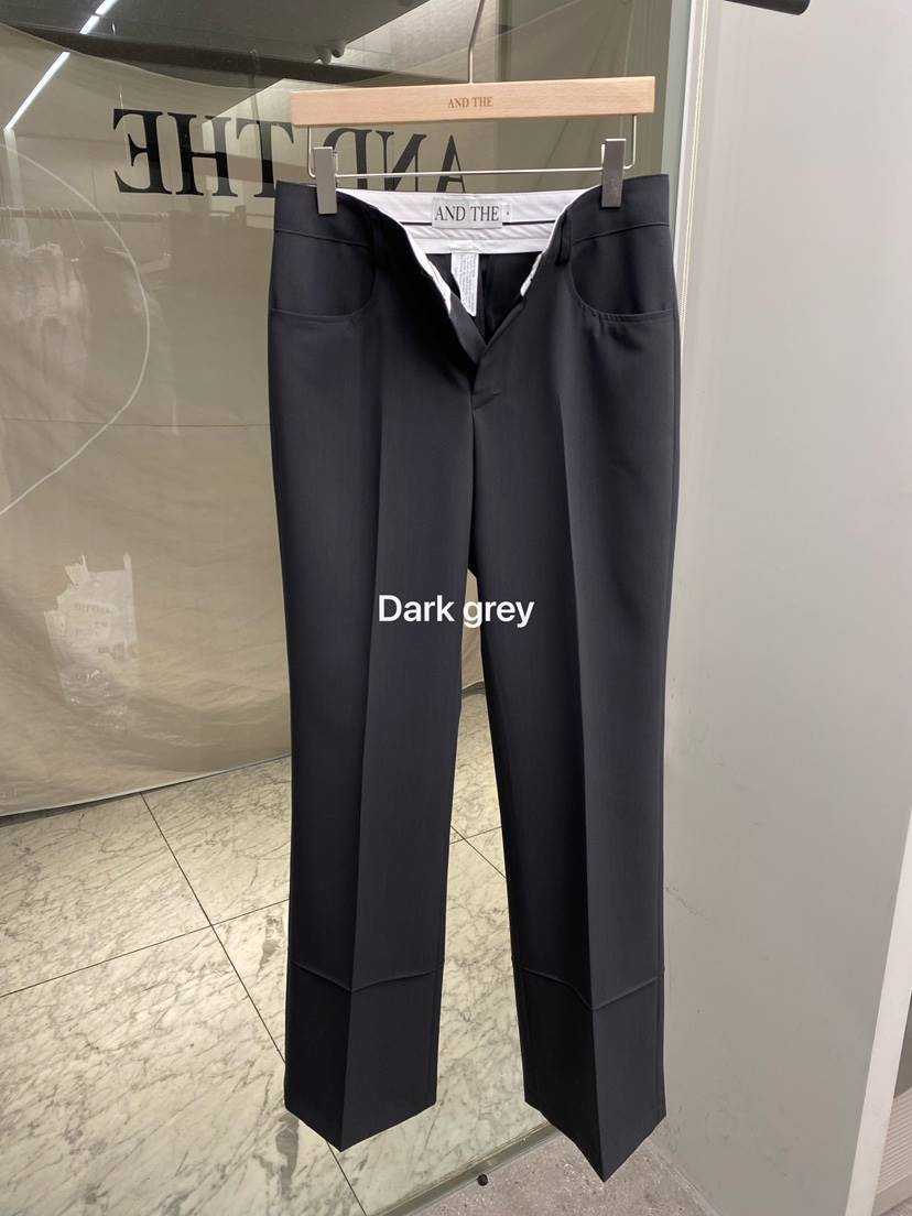 AND THE韓國直郵女裝新款推薦熱賣26春夏休閑休閑褲褶裥AND THE休閑褲