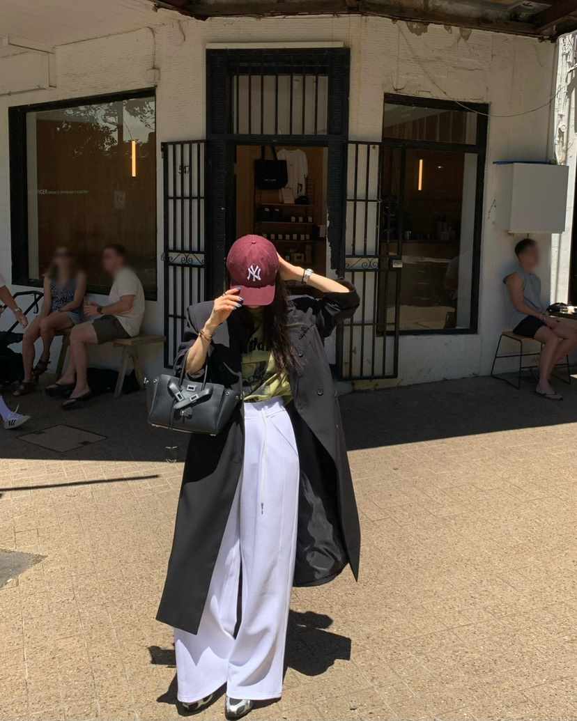 REVE CITE-L東大門直郵女士新品休閑中長款大衣含腰帶系帶REVE CITE-L中長款大衣