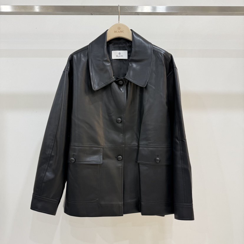 BLANC-A韓國直郵女裝新品休閑時尚26春夏熱賣推薦真品皮衣BLANC-A皮衣