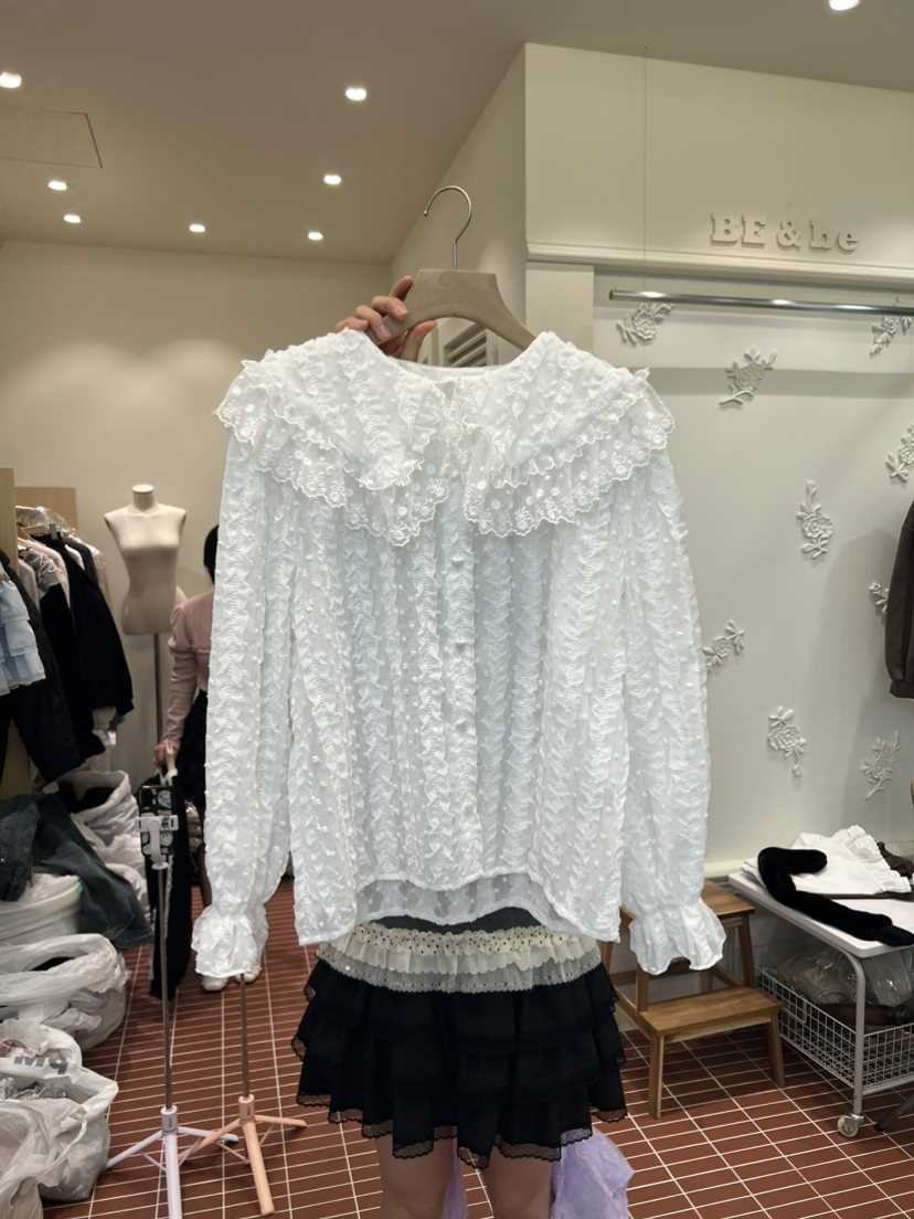 BE&amp;BE韓國直郵女裝新款職業推薦熱賣26春夏襯衫蕾絲衫BE&be襯衫/蕾絲衫