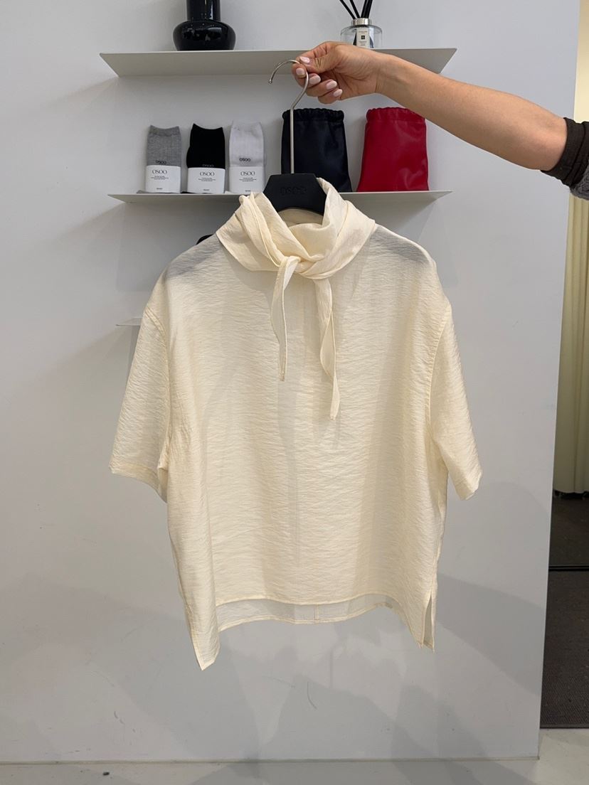 OSOO韓國代購女士新款熱賣推薦26春夏休閑襯衫蕾絲衫圍巾OSOO襯衫/蕾絲衫