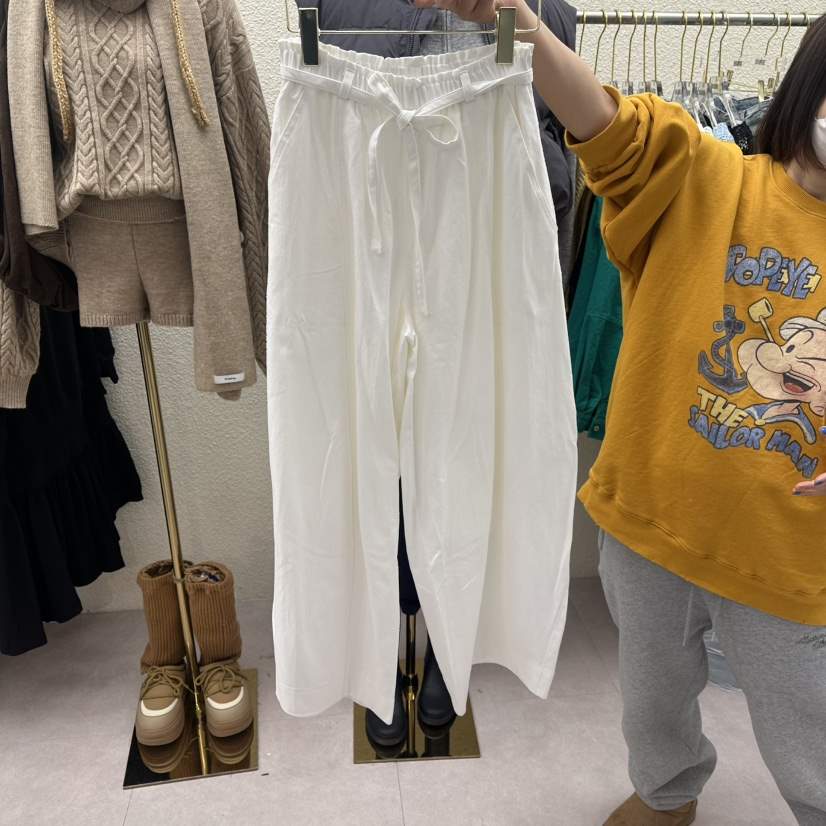 DRAWING東大門直郵女士新款真品休閑職業時尚休閑褲含腰繩棉DRAWING休閑褲