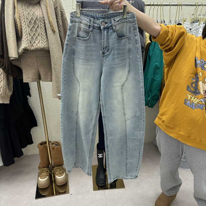 DRAWING韓國代購女裝新款真品26春夏時尚休閑職業人氣牛仔褲DRAWING牛仔褲