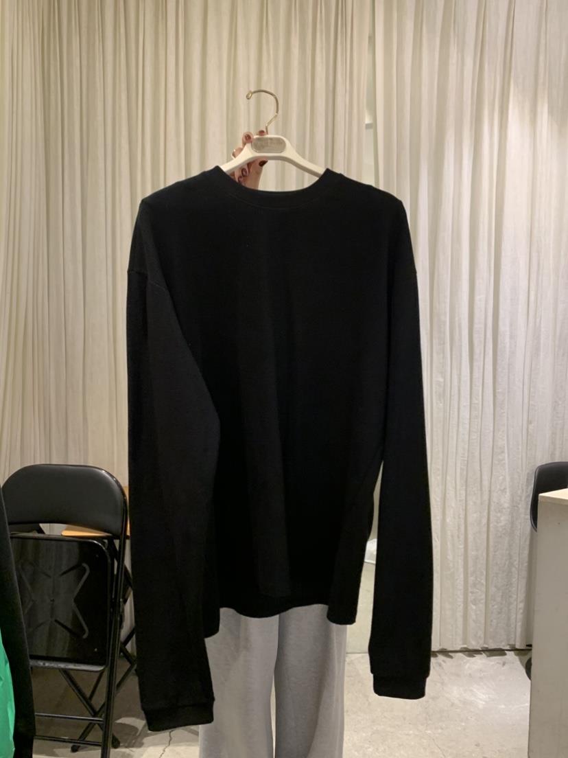 PAPERMOON東大門實拍女士新款熱賣時尚長袖T恤華夫格超長paper moon長袖T恤