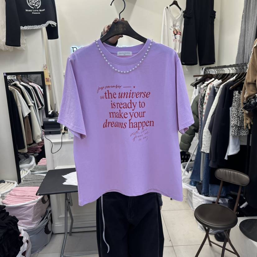 BORA BORA東大門實拍女士新款時尚推薦熱賣T恤可拆卸含飾品BORA BORAT恤