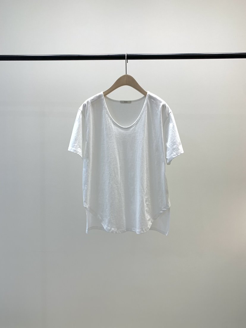 KNOCK韓國直郵女士新品熱賣休閑職業人氣時尚26春夏T恤V領KNOCKT恤