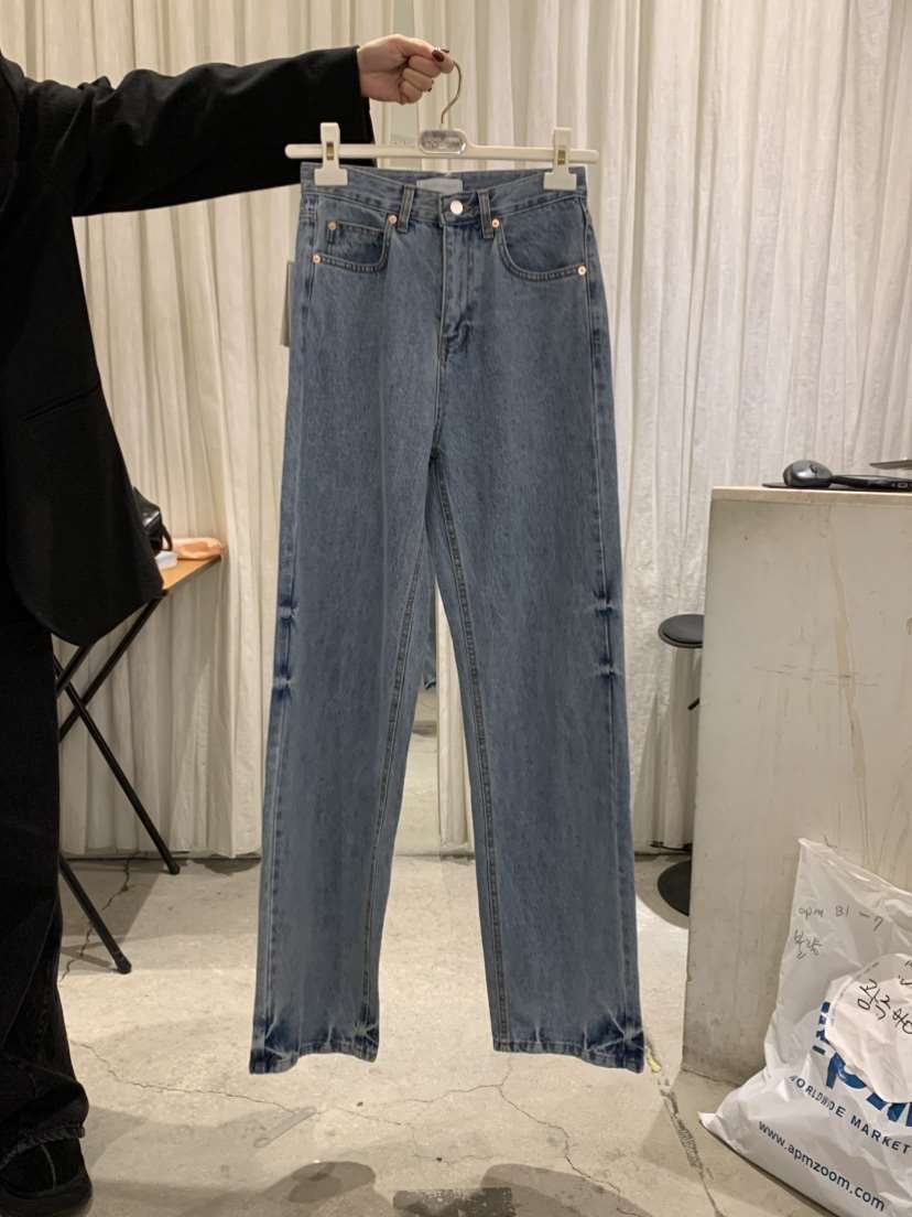 PAPERMOON韓國直郵女裝新款人氣時尚熱賣推薦牛仔褲直筒牛仔paper moon牛仔褲