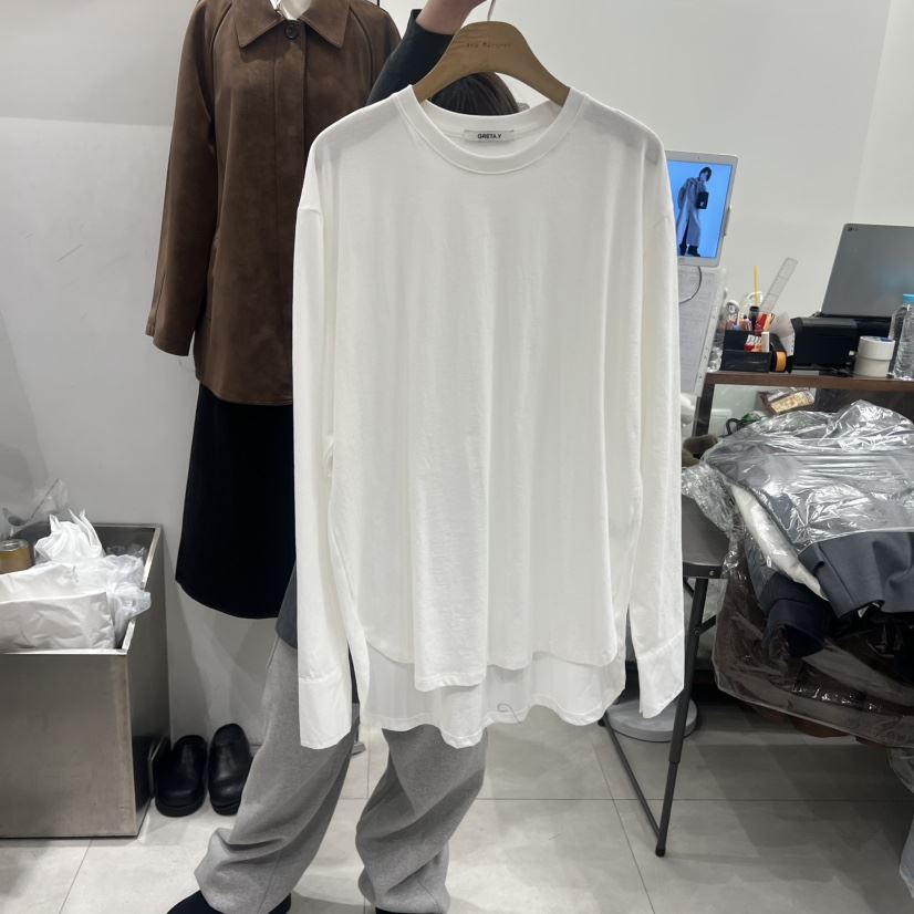 ANN MARGRET東大門實拍女裝新款推薦長袖T恤GRETA.Y長袖T恤